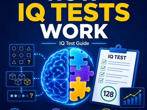 Diagram showing how IQ tests measure logic and reasoning
